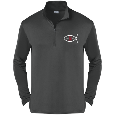 LOVE HAPPENS Christian Fish Competitor 1/4-Zip Pullover
