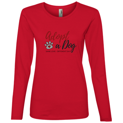 ADOPT A DOG 🐶 Long Sleeve Tee (3 colors + up to 2XL)