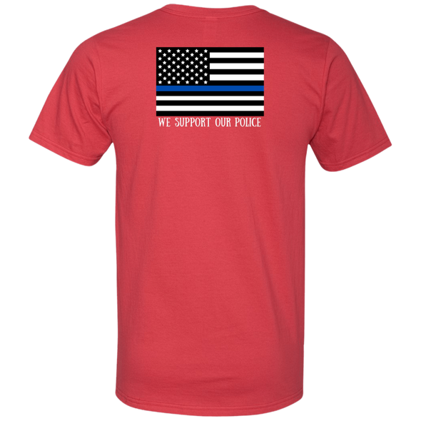 WE SUPPORT OUR POLICE Printed V-Neck T-Shirt (7 COLORS)