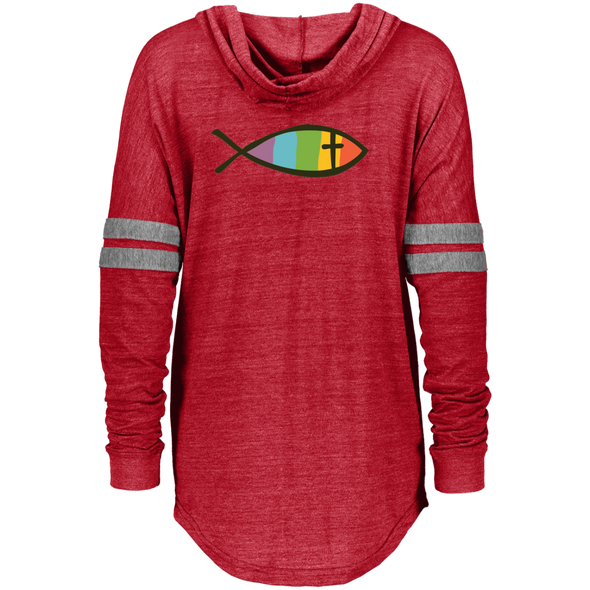 CHRISTIAN FISH Ladies Hooded Low Key Pullover