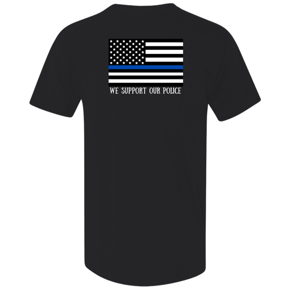 WE SUPPORT OUR POLICE Men's Premium Fitted SS V-Neck
