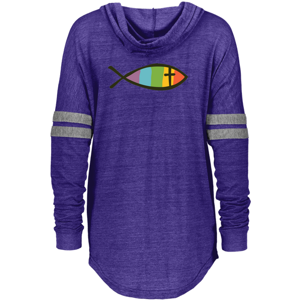 CHRISTIAN FISH Ladies Hooded Low Key Pullover