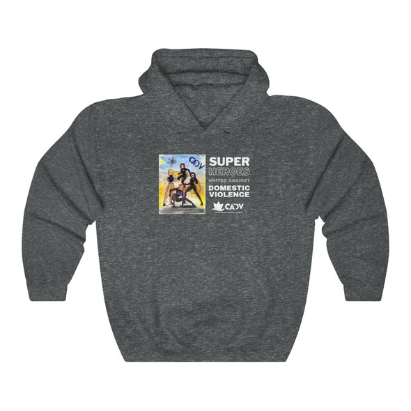 SUPER HEROES AGAINST DOMESTIC VIOLENCE Unisex Heavy Blend™ Hooded Sweatshirt (8 colors + up to 3XL)