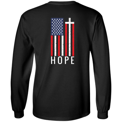 HOPE Flag LS Ultra Cotton T-Shirt (8 colors + up to 5XL)