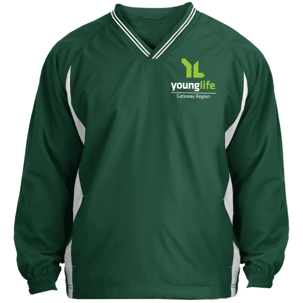 Young Life Tipped V-Neck Windshirt (5 colors + up to 6XL)