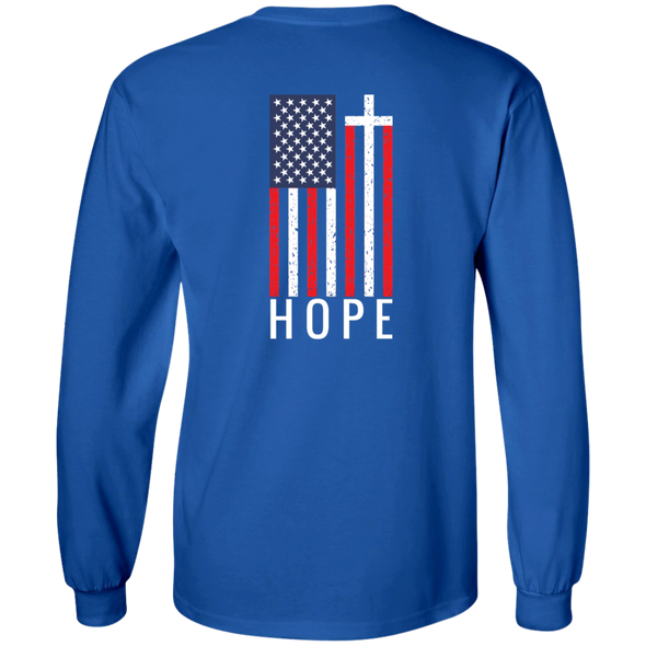 HOPE Flag LS Ultra Cotton T-Shirt (8 colors + up to 5XL)