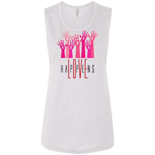 BREAST CANCER AWARENESS Ladies' Flowy Muscle Tank