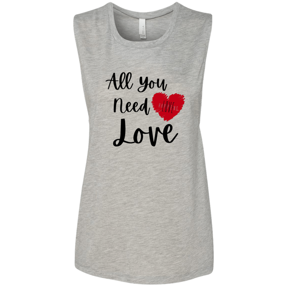 ALL YOU NEED IS LOVE Ladies' Flowy Muscle Tank