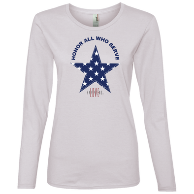HONOR ALL WHO SERVE Ladies' Lightweight LS T-Shirt