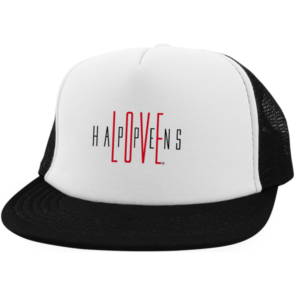 LOVE HAPPENS Trucker Hat with Snapback