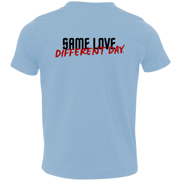 SAME LOVE DIFFERENT DAY Toddler Jersey T-Shirt (Print on Front & Back)