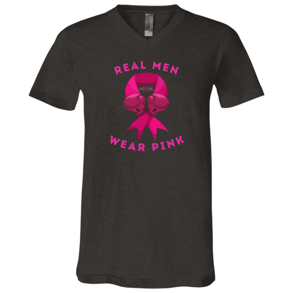 REAL MEN WEAR PINK Unisex V-Neck T-Shirt (up to 2XL)