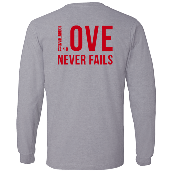 LOVE NEVER FAILS Lightweight LS T-Shirt