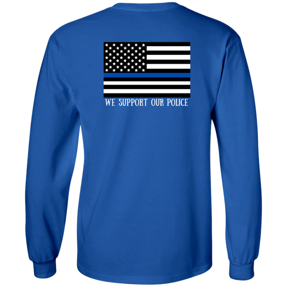 WE SUPPORT OUR POLICE LS Ultra Cotton T-Shirt (7 colors + up to 5XL)