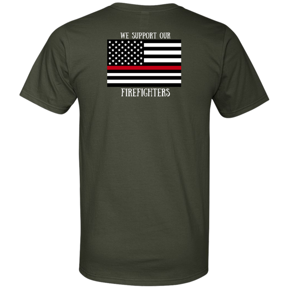 WE SUPPORT OUR FIREFIGHTERS Printed V-Neck T-Shirt (5 colors)