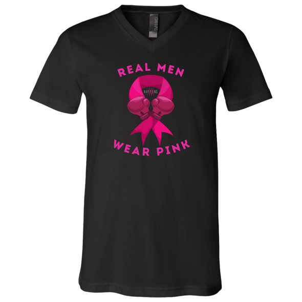 REAL MEN WEAR PINK Unisex V-Neck T-Shirt (up to 2XL)