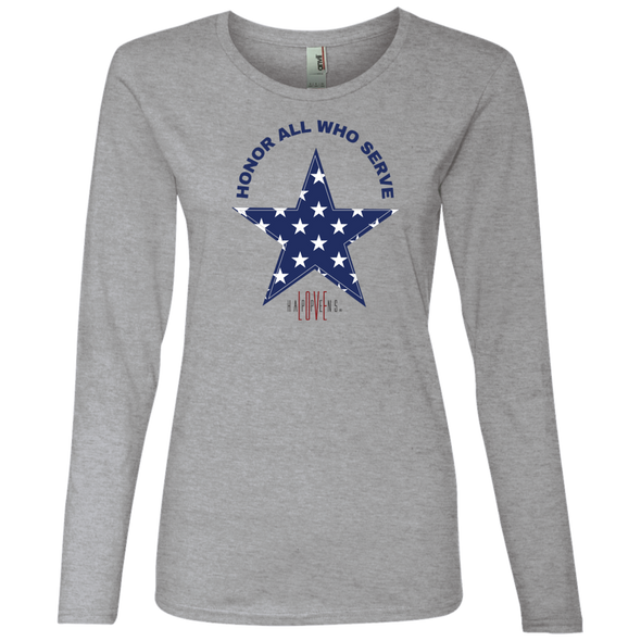 HONOR ALL WHO SERVE Ladies' Lightweight LS T-Shirt