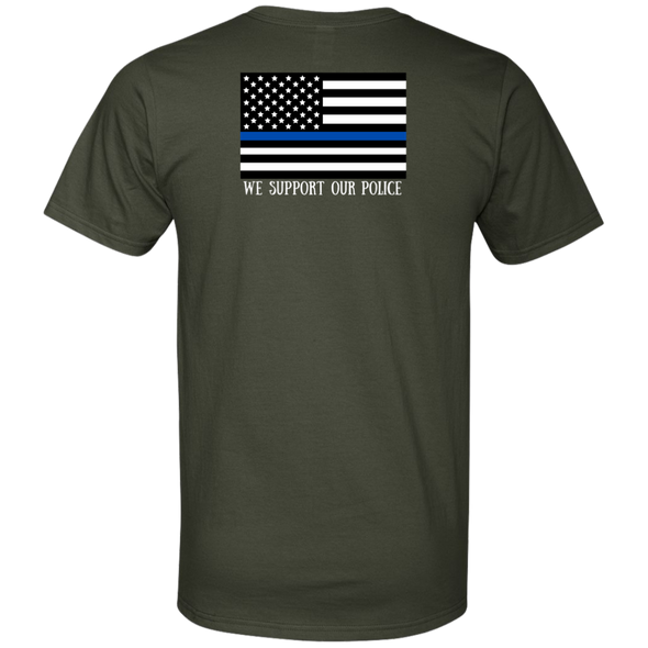 WE SUPPORT OUR POLICE Printed V-Neck T-Shirt (7 COLORS)