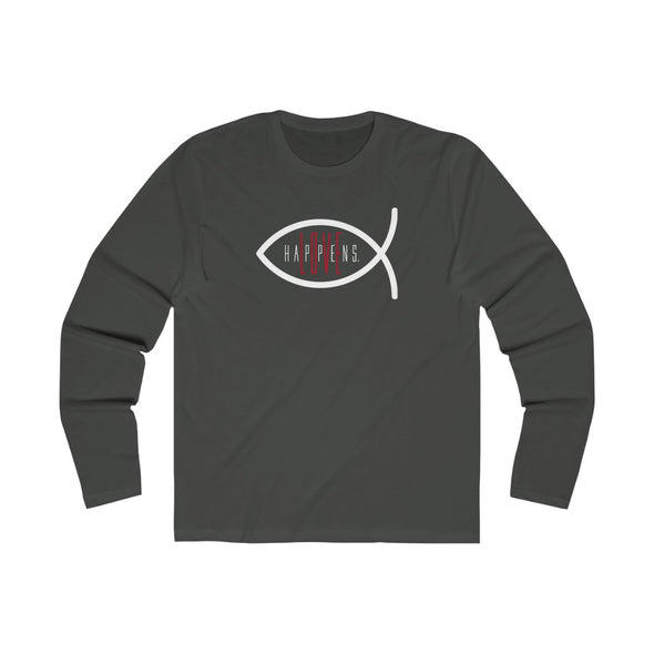 CHRISTIAN FISH Men's Slim Fit Long Sleeve Crew Tee (7 colors + up to 2XL)