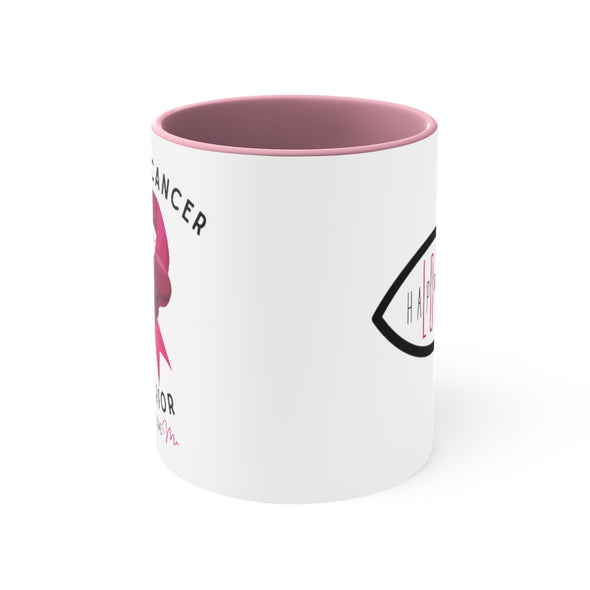 Breast Cancer Warrior Accent Coffee Mug, 11oz (2 colors)
