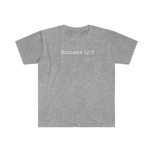 Copy of ROMANS 12:9 LET LOVE BE GENUINE Unisex Softstyle T-Shirt
